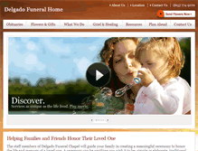 Tablet Screenshot of delgadofunerals.com